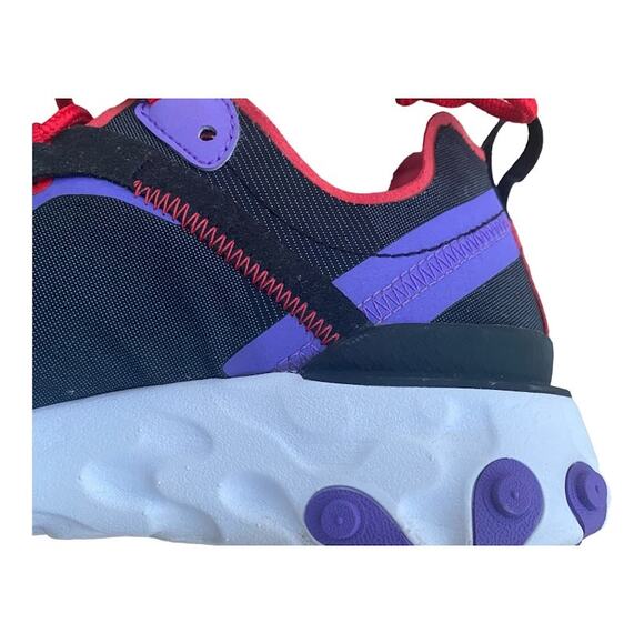 Nike React Element 55 Womenns 7.5 Black Red Purple CQ9903-001  Running Sneakers - Picture 16 of 16